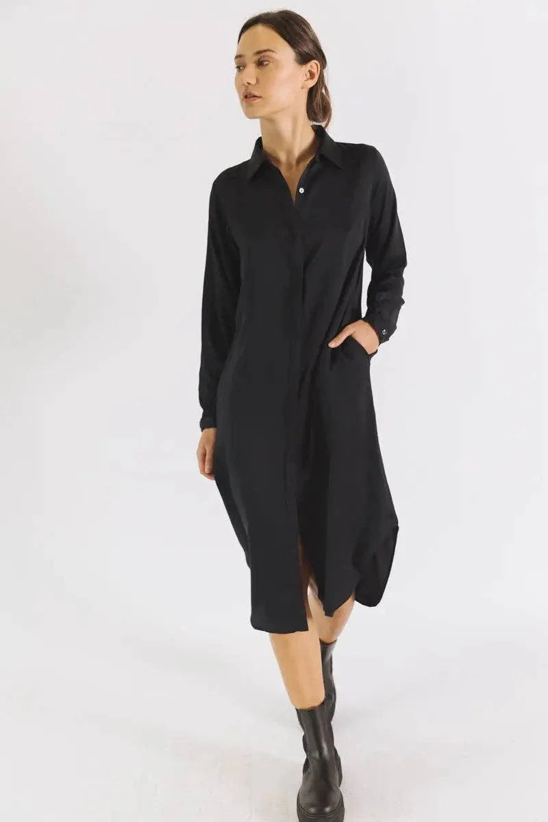 The Essential Shirt Dress | Black - Image 5
