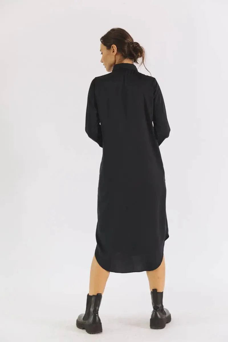 The Essential Shirt Dress | Black - Image 6