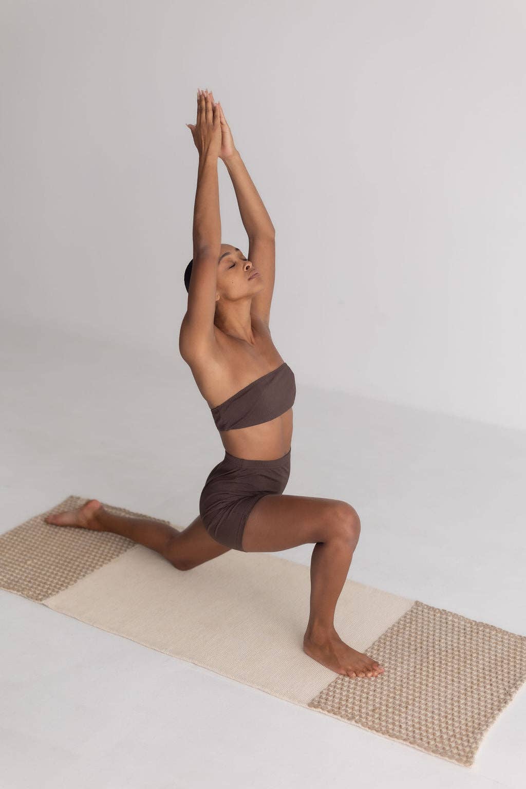 Organic Cotton & Herbal-Dyed Diamond Weave Yoga Mat - Image 3