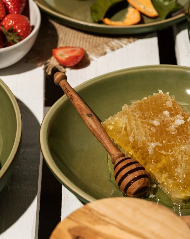 Olive Wood Honey Spoon - Image 2