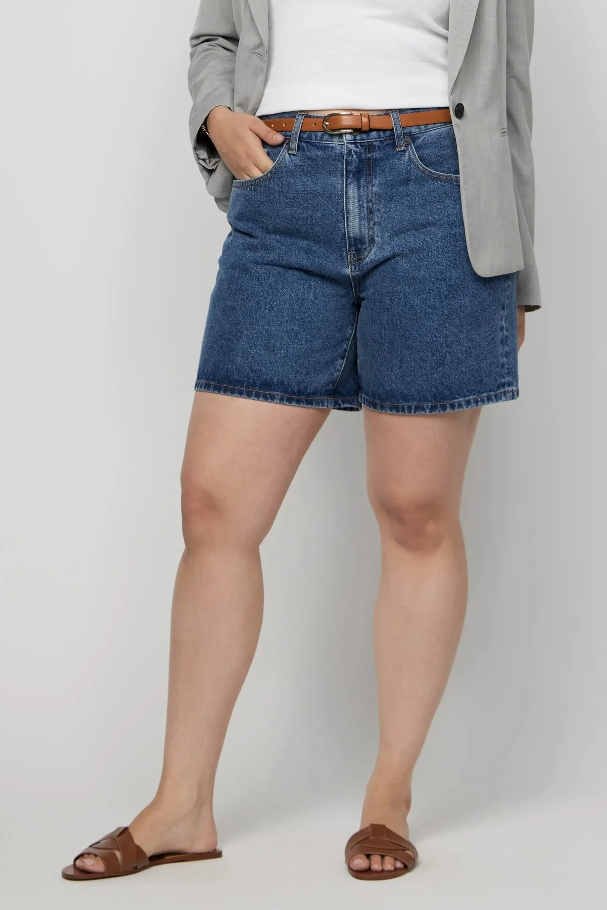 Emmerson High Rise Long Shorts | Medium Worn - Image 7