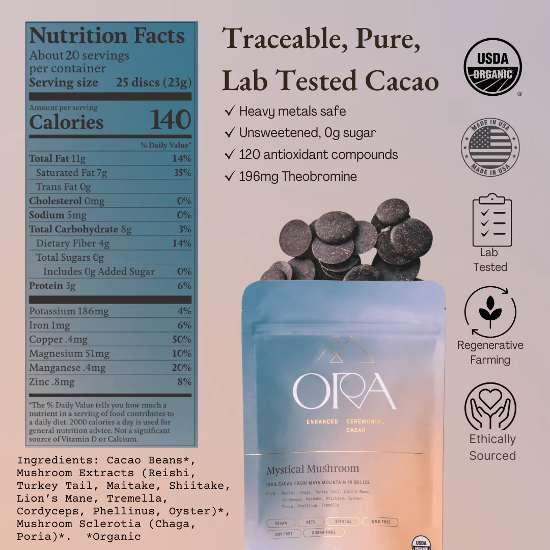 Mystical Mushroom Cacao | Organic Ceremonial Chocolate - Image 2