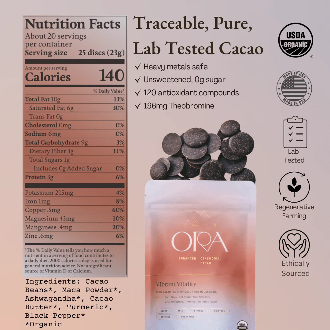 Vibrant Vitality Cacao | Organic Ceremonial Chocolate - Image 2