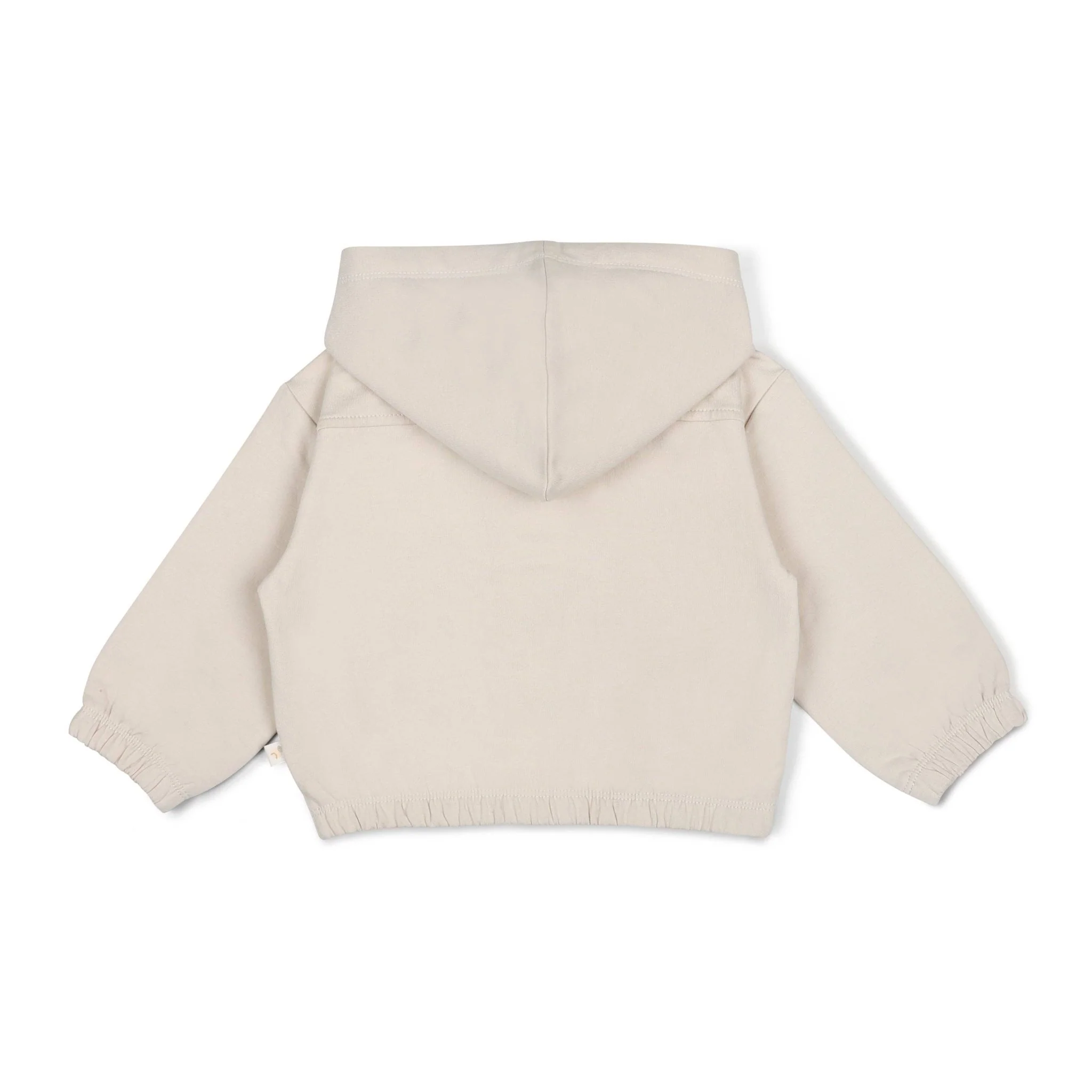Organic Fleece Hooded Jacket | Oat - Image 3
