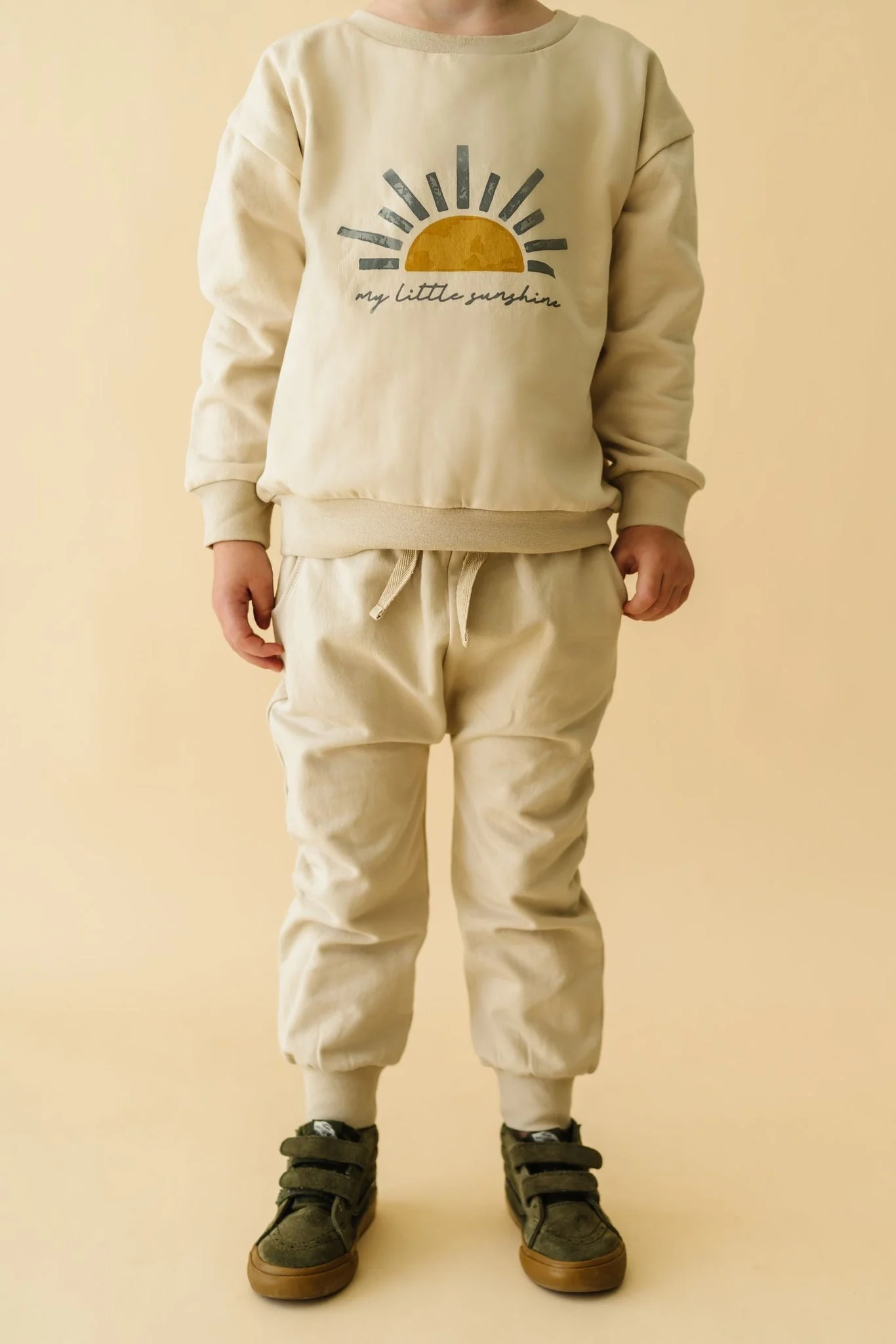 Organic Fleece Jogger Pants | Oat - Image 3
