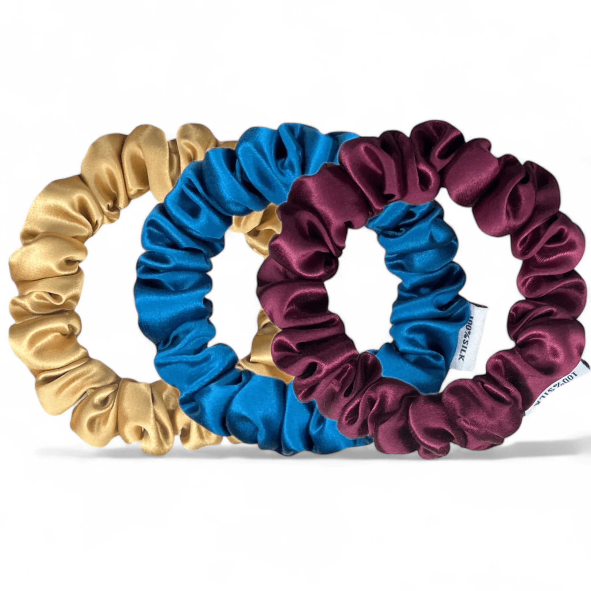 Organic Premium Silk Mini Scrunchies | Three Pack - Image 10