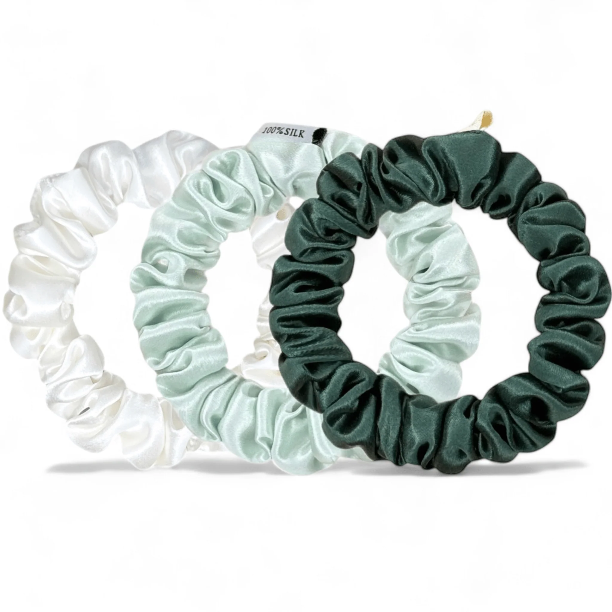 Organic Premium Silk Mini Scrunchies | Three Pack - Image 11