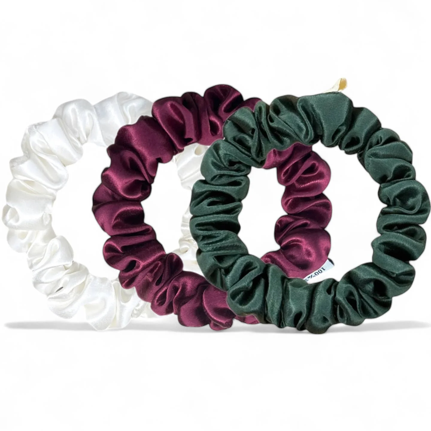 Organic Premium Silk Mini Scrunchies | Three Pack - Image 12