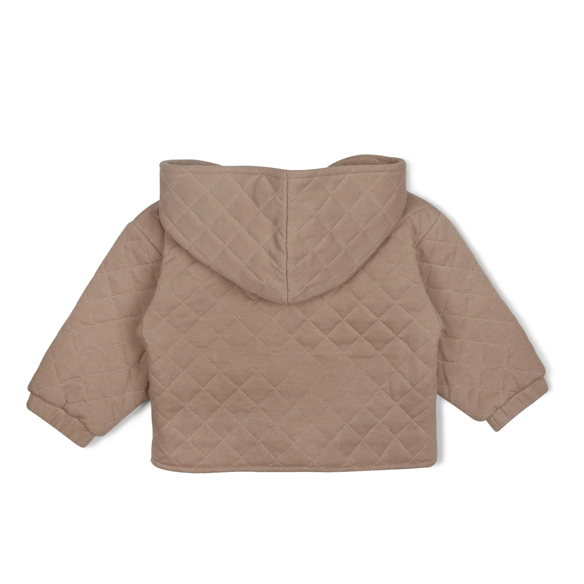 Organic Quilted Hooded Jacket | Taupe - Image 3