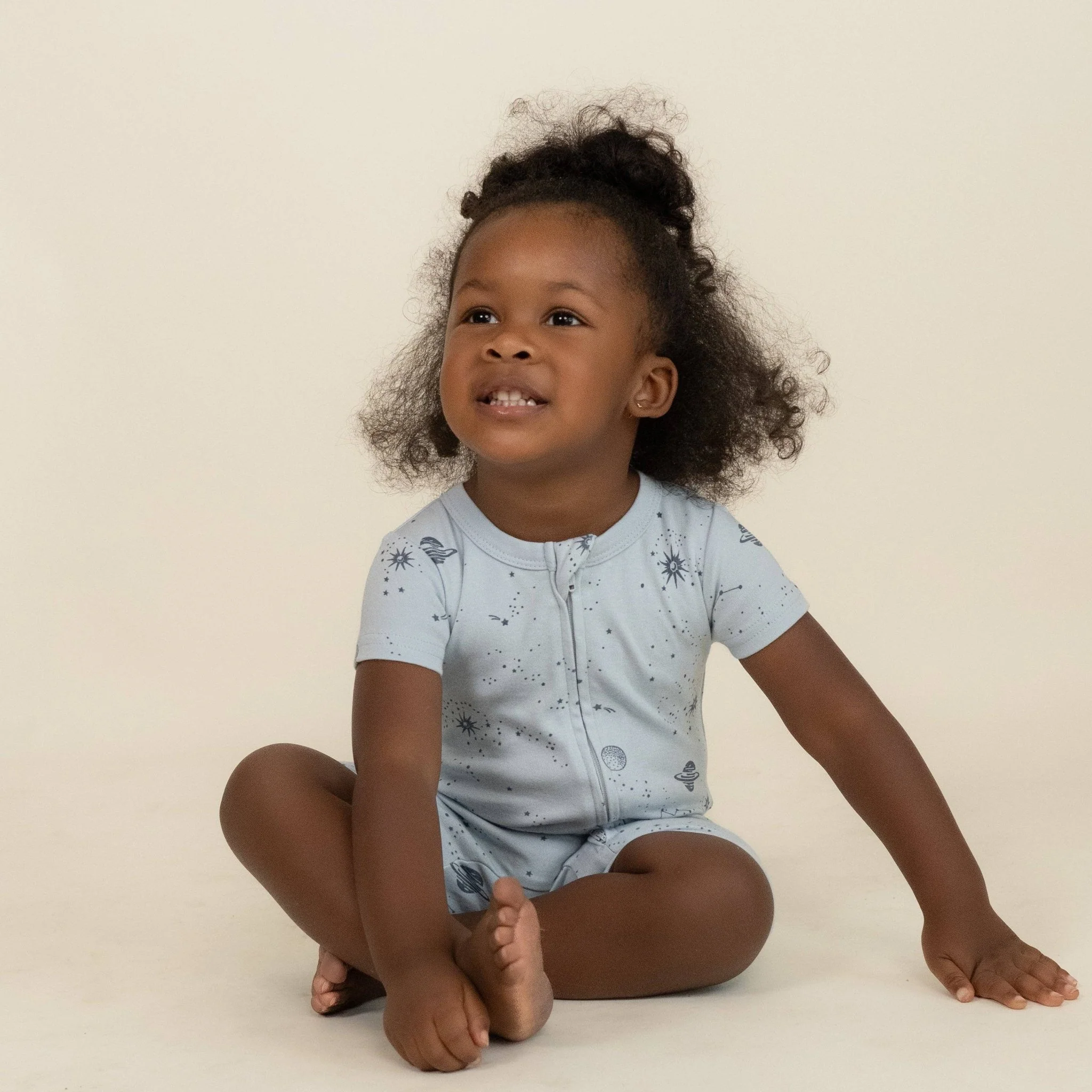 Organic Short Zip Romper | Celestial - Image 3