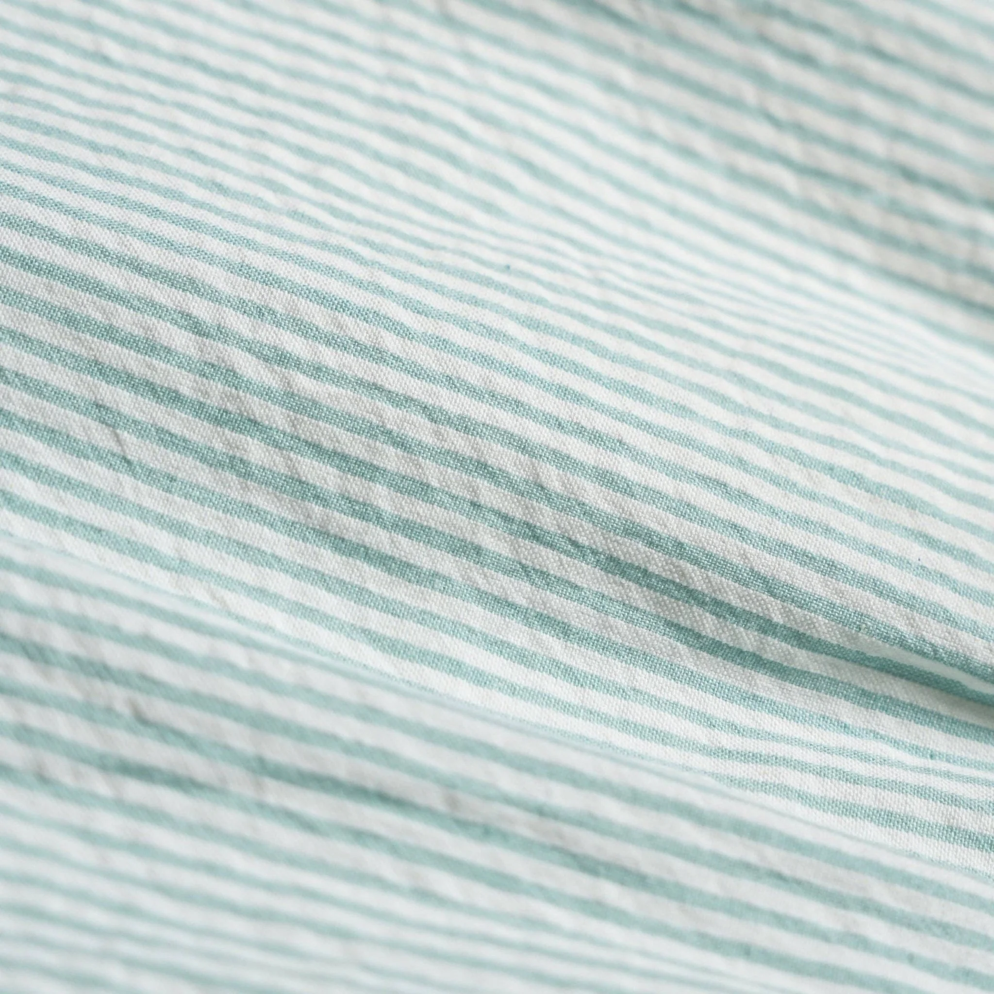 Organic Sleeveless Full Romper | Green Stripes - Image 4