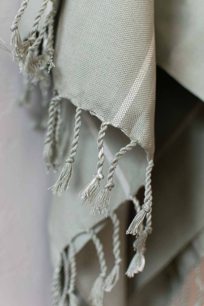 Oversized Woven Towel | Sage Green - Image 3