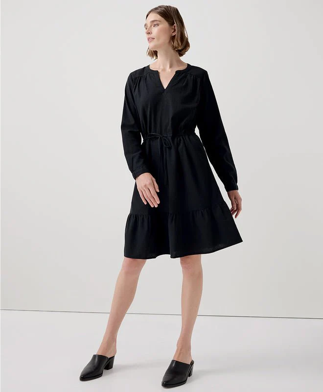 Women's Organic Cafe Crepe Tiered Dress - Image 3