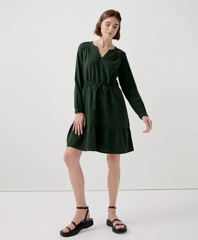 Women's Organic Cafe Crepe Tiered Dress - Image 4