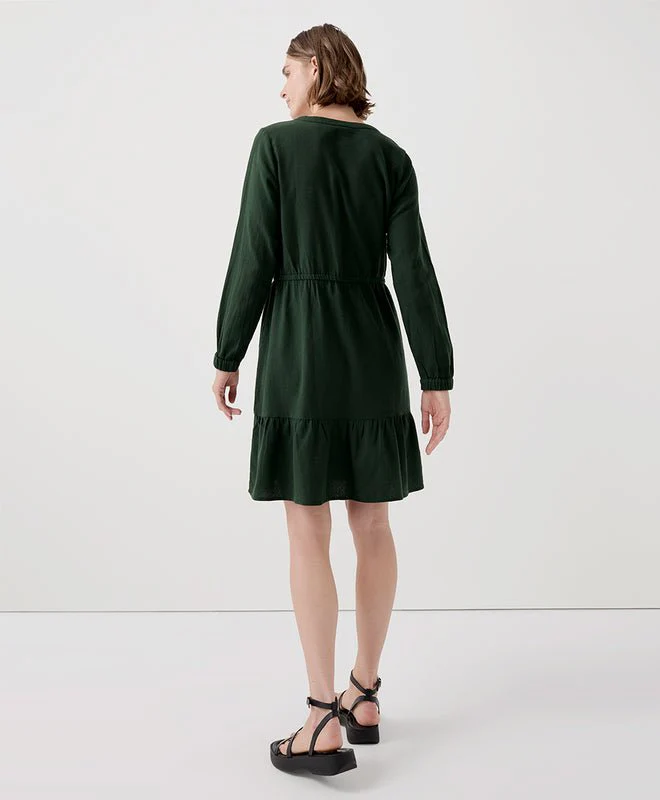 Women's Organic Cafe Crepe Tiered Dress - Image 5