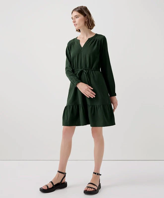 Women's Organic Cafe Crepe Tiered Dress - Image 6