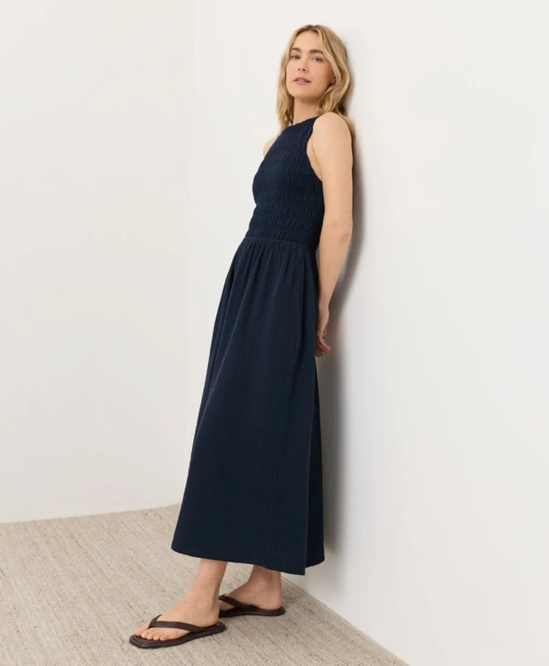 Organic Coastal Double Gauze Smocked Dress - Image 10
