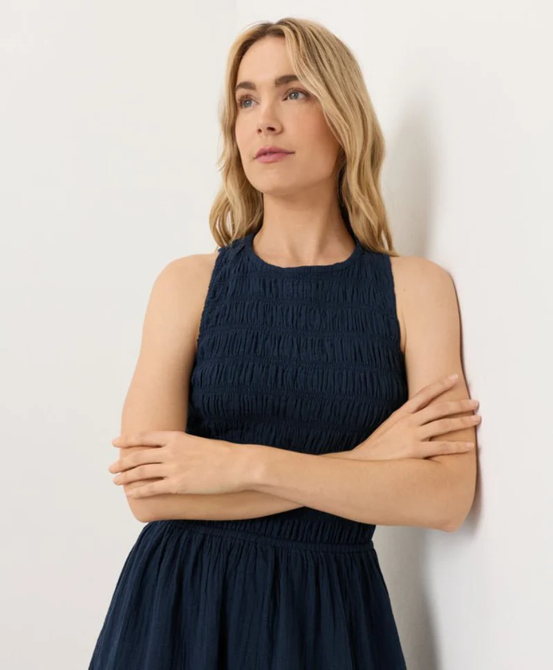 Organic Coastal Double Gauze Smocked Dress - Image 11