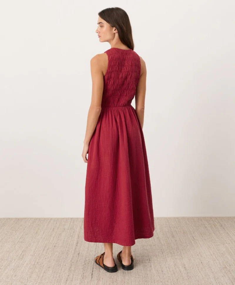 Organic Coastal Double Gauze Smocked Dress - Image 15