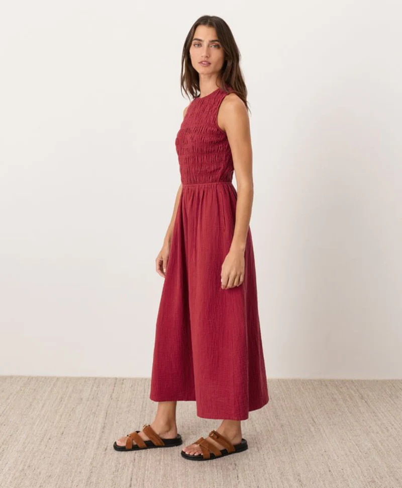Organic Coastal Double Gauze Smocked Dress - Image 16