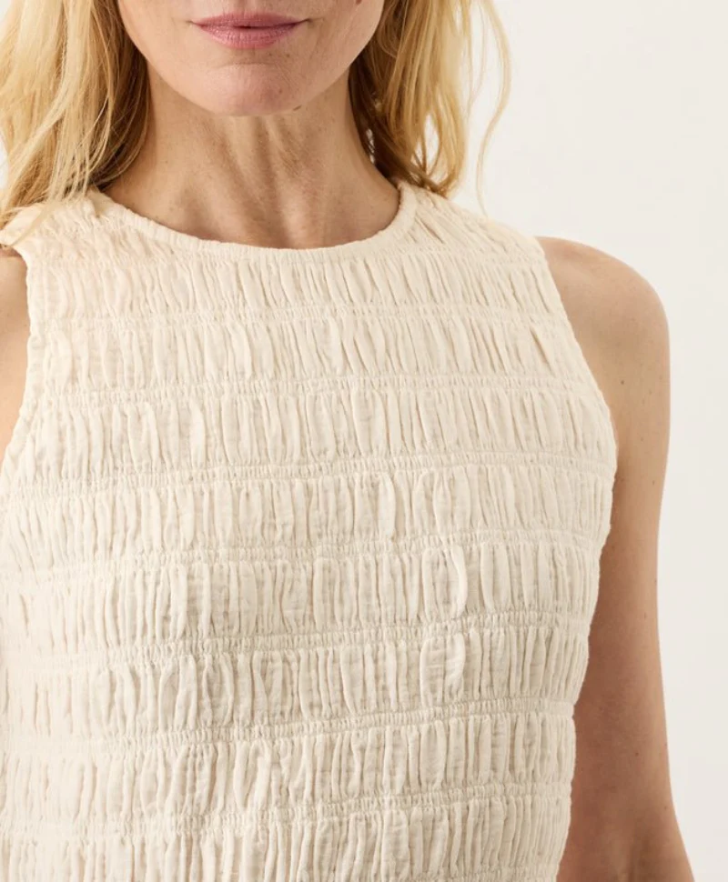 Organic Coastal Double Gauze Smocked Dress - Image 7