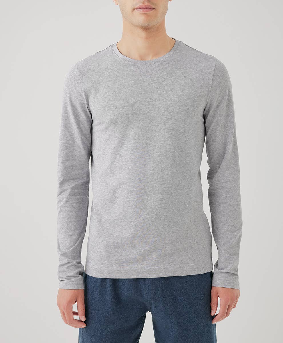 Men’s Organic Cool Stretch Long Sleeve Crew Undershirt - Image 3