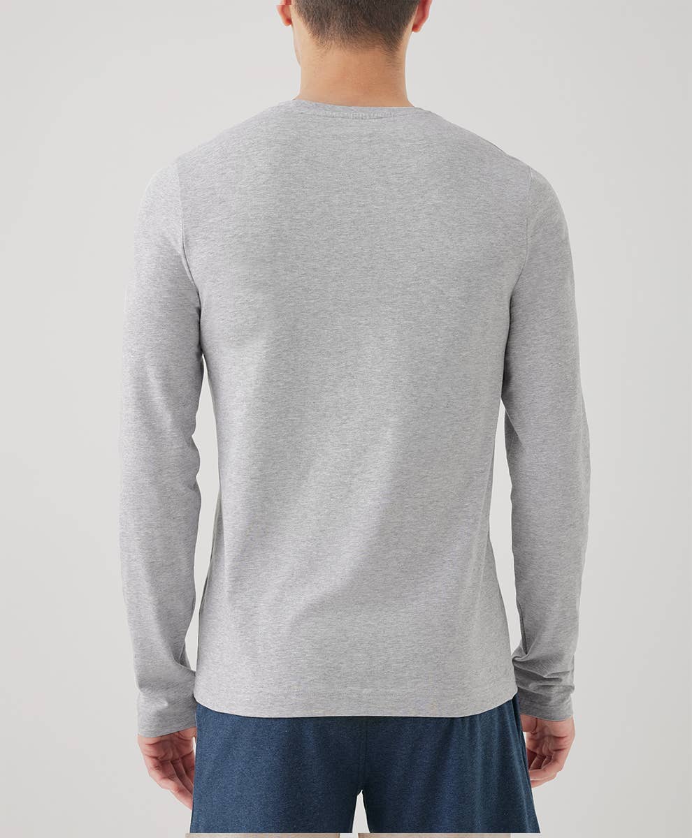 Men’s Organic Cool Stretch Long Sleeve Crew Undershirt - Image 4