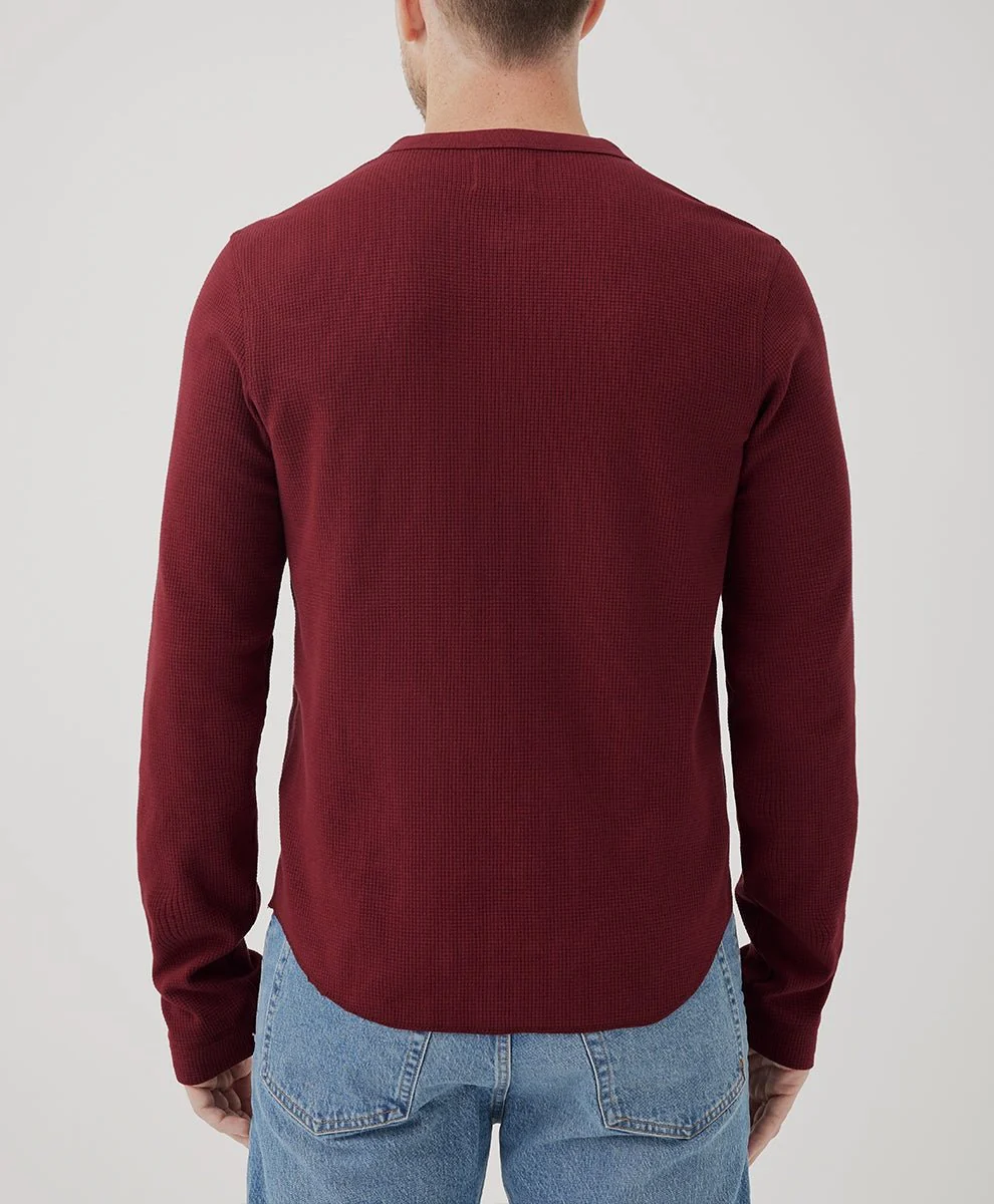 Men’s Organic Thermal Waffle Henley - Image 4