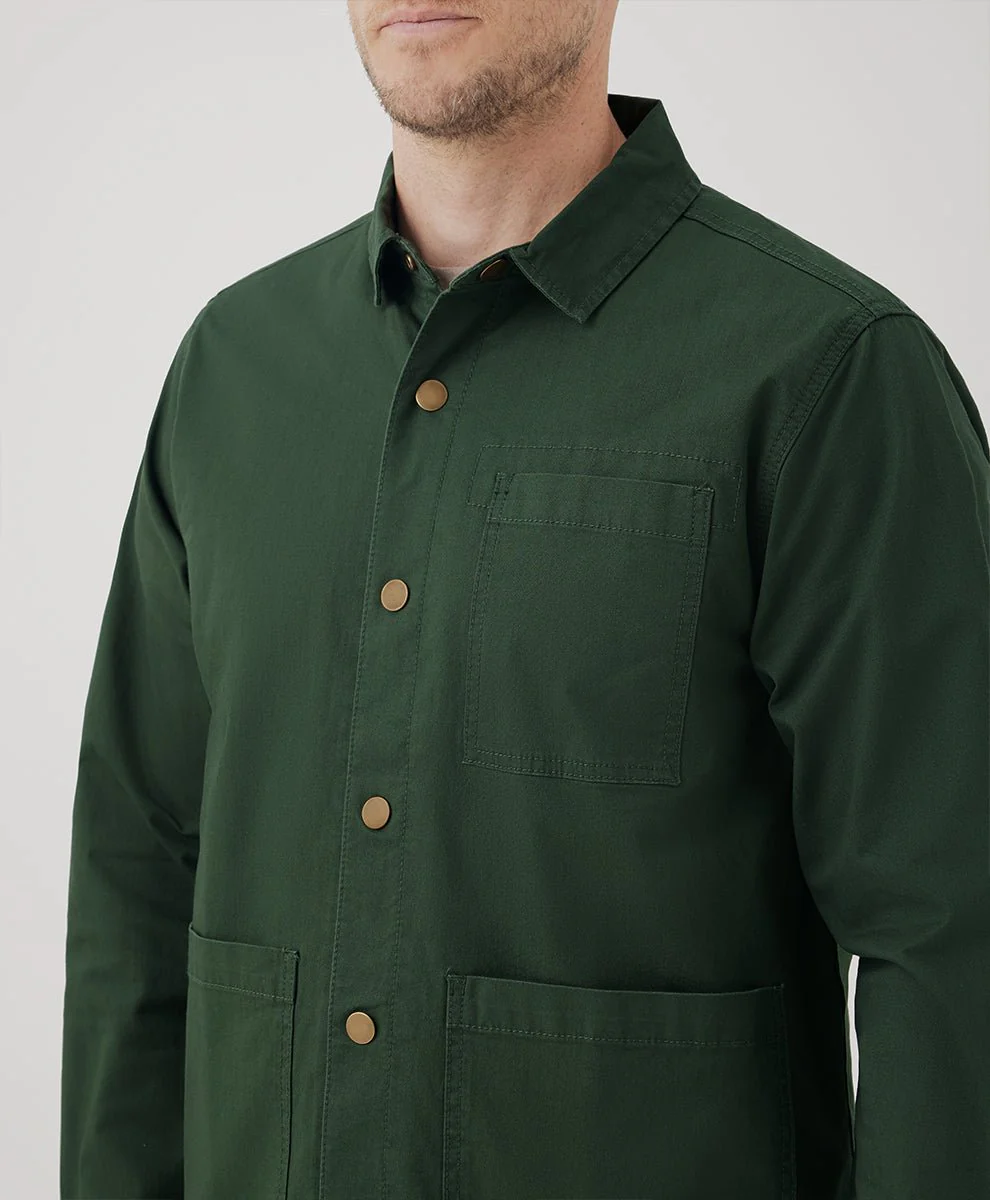 Men’s Organic Woven Twill Flannel Lined Jacket - Image 3