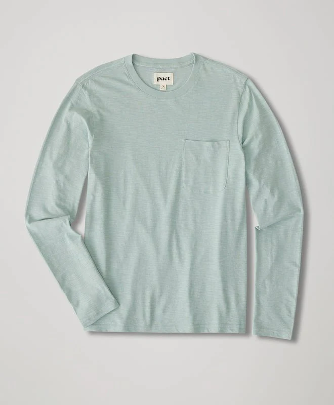 Men's Organic Field Midweight Slub Long Sleeve Crew - Image 3