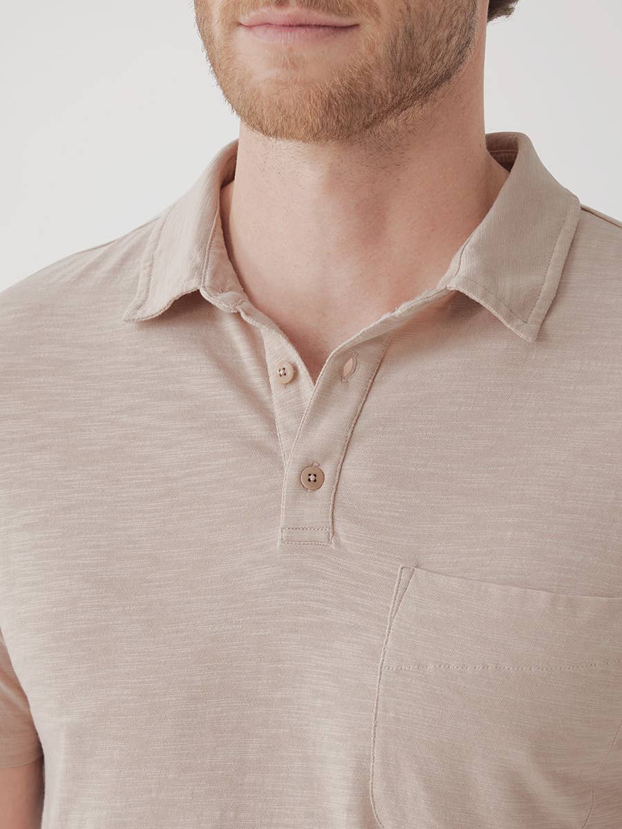 Men's Organic Field Midweight Slub Polo - Image 7