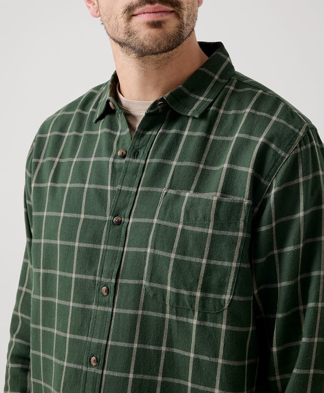 Men's Organic Fireside Flannel Button Up Shirt - Image 4