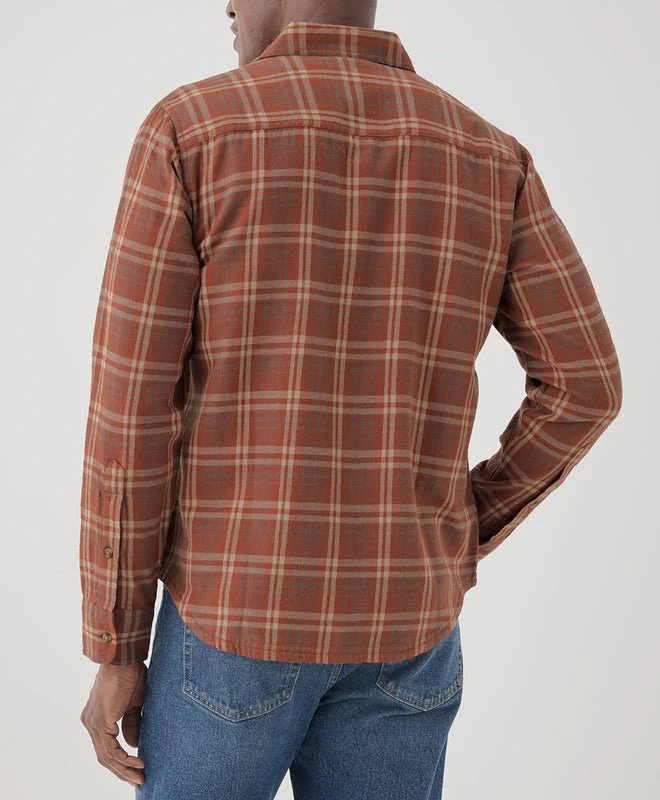 Men's Organic Fireside Flannel Button Up Shirt - Image 8