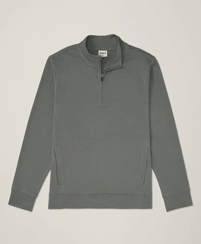 Men's organic Stash French Terry Quarter Zip - Image 3
