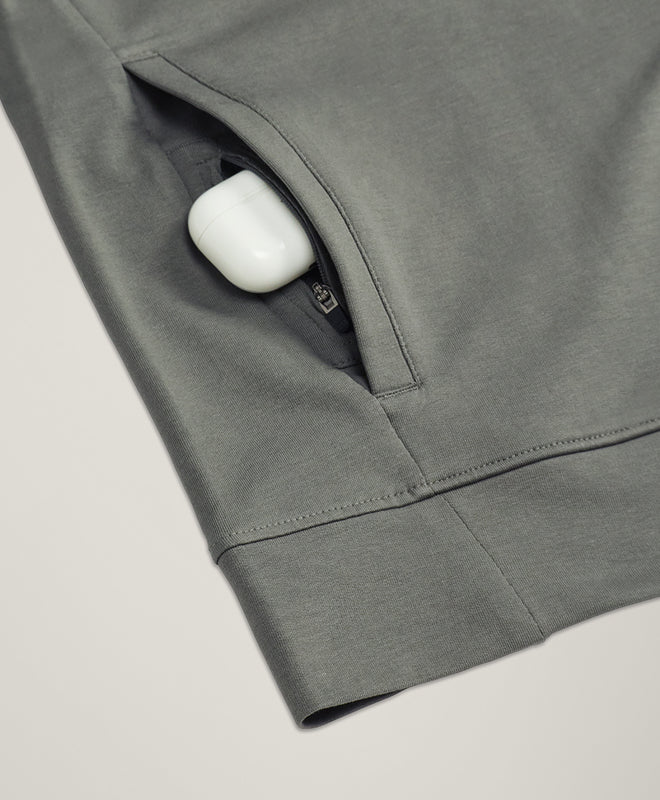 Men's organic Stash French Terry Quarter Zip - Image 7