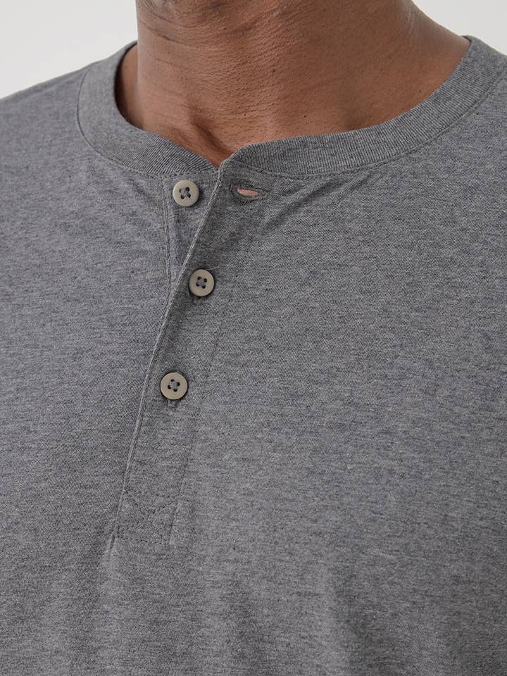 Men's Organic Softspun Long Sleeve Henley - Image 3