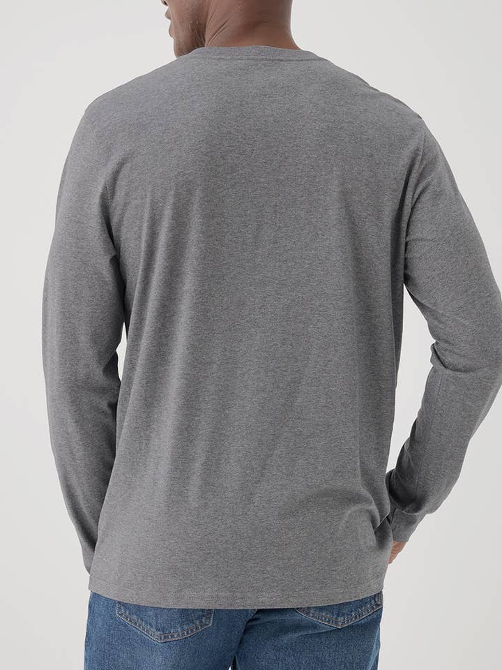 Men's Organic Softspun Long Sleeve Henley - Image 4