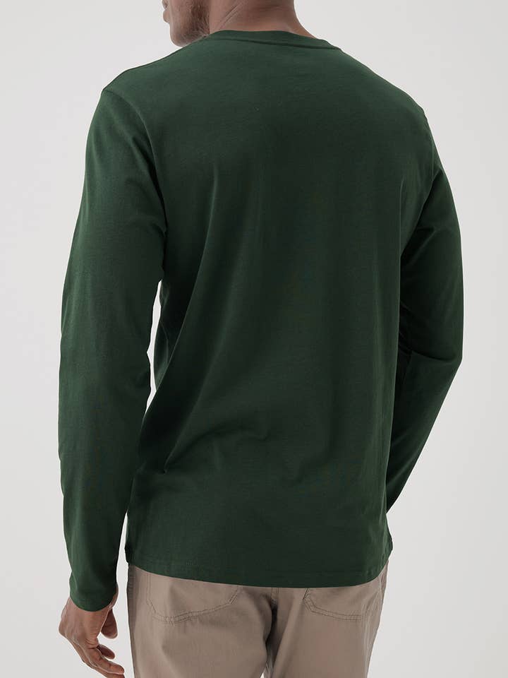 Men's Organic Softspun Long Sleeve Henley - Image 7
