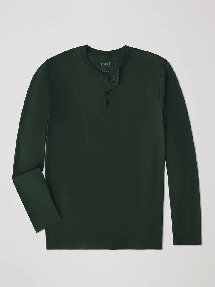 Men's Organic Softspun Long Sleeve Henley - Image 8
