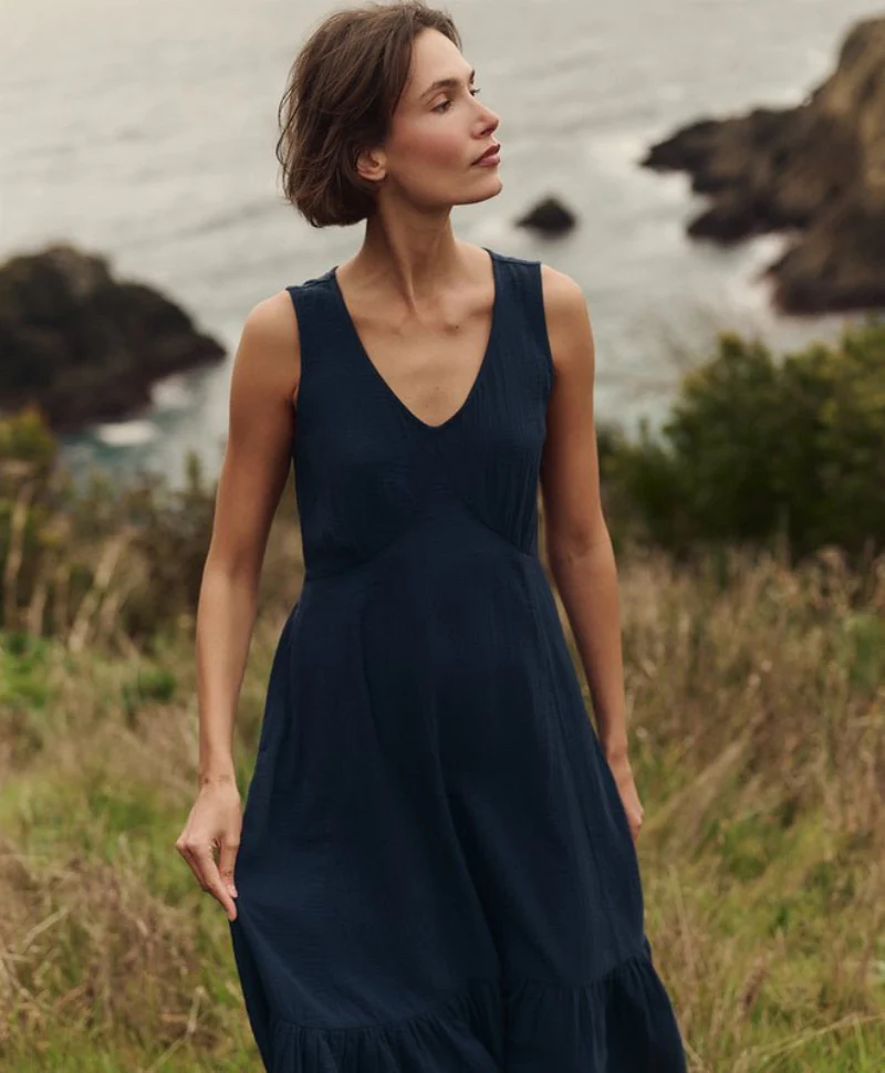 Organic Coastal Double Gauze Beach To Brunch Dress - Image 11