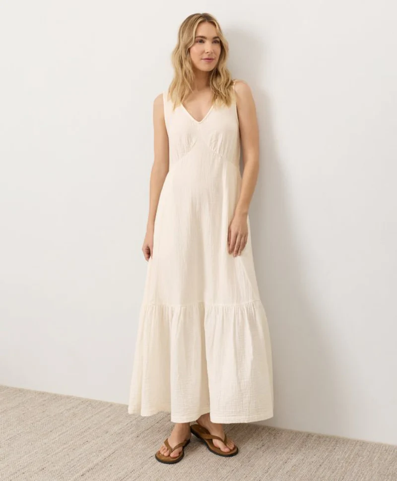 Organic Coastal Double Gauze Beach To Brunch Dress - Image 2