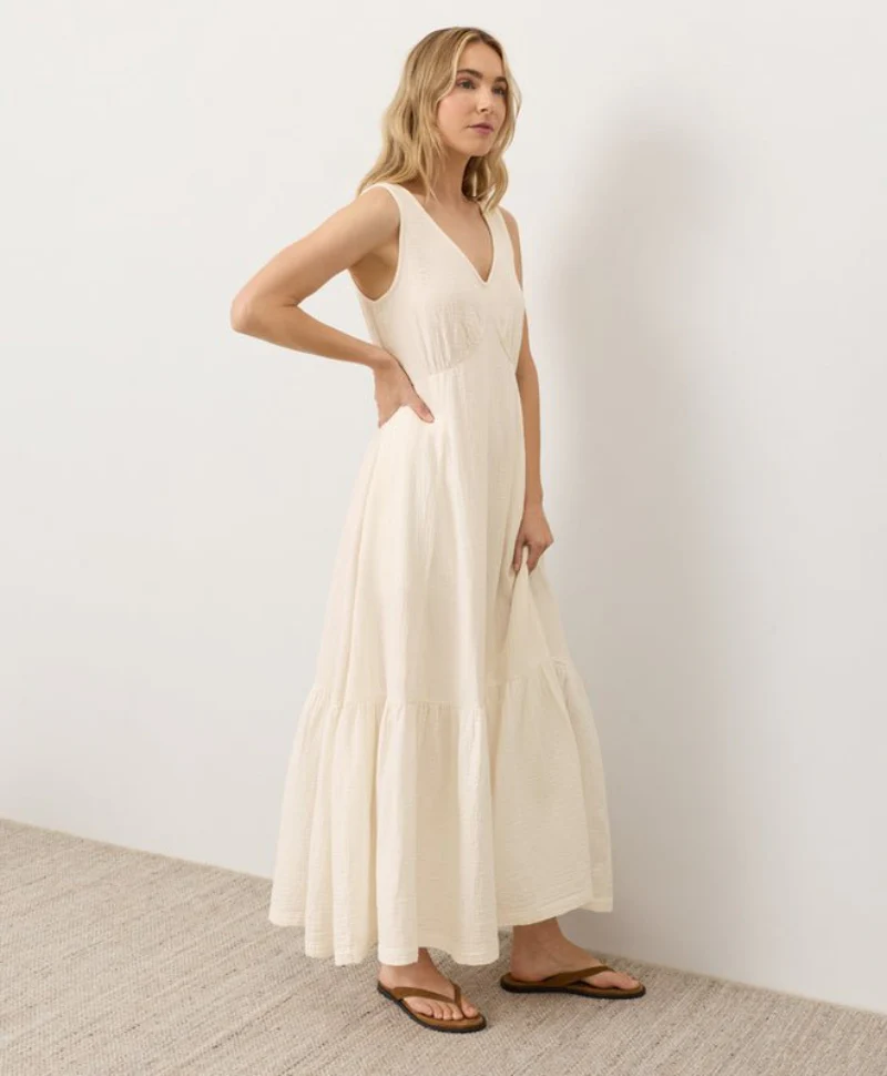 Organic Coastal Double Gauze Beach To Brunch Dress - Image 4