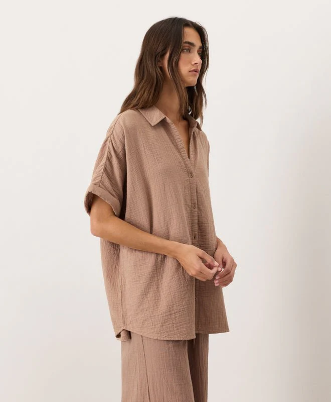 Organic Coastal Double Gauze Oversized Shirt - Image 12