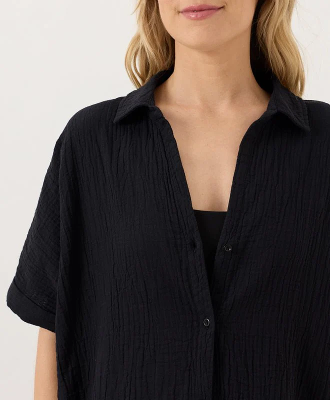 Organic Coastal Double Gauze Oversized Shirt - Image 15