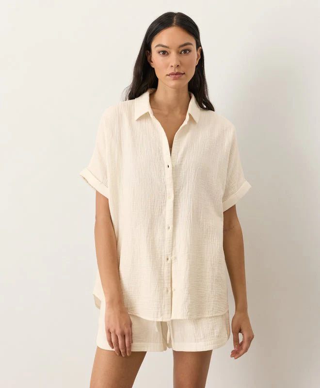 Organic Coastal Double Gauze Oversized Shirt - Image 2