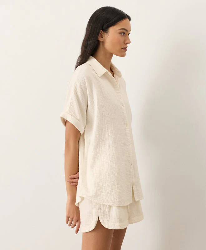 Organic Coastal Double Gauze Oversized Shirt - Image 6