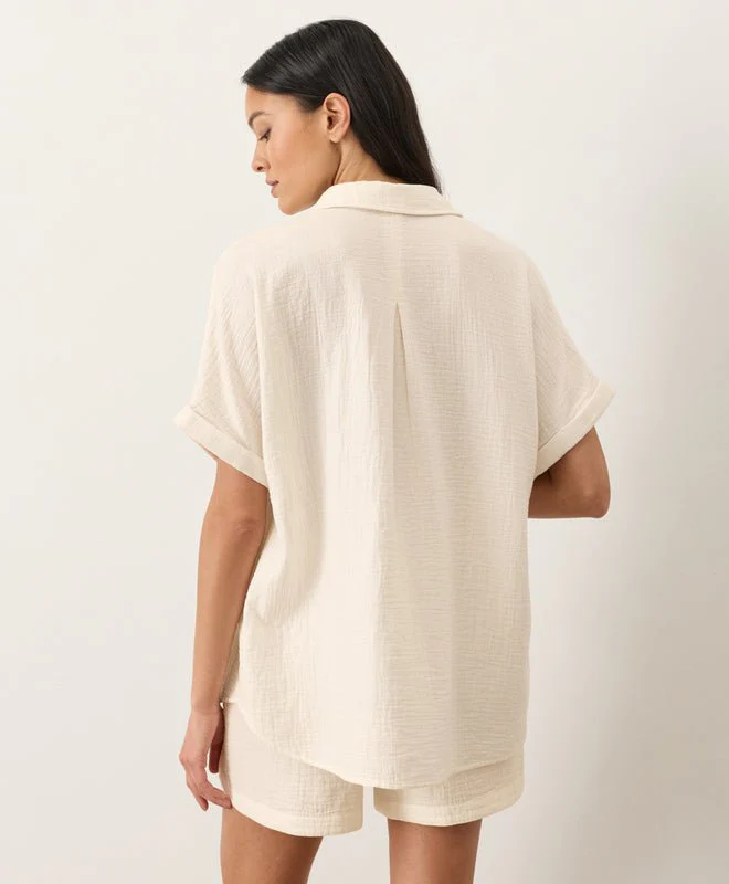 Organic Coastal Double Gauze Oversized Shirt - Image 7
