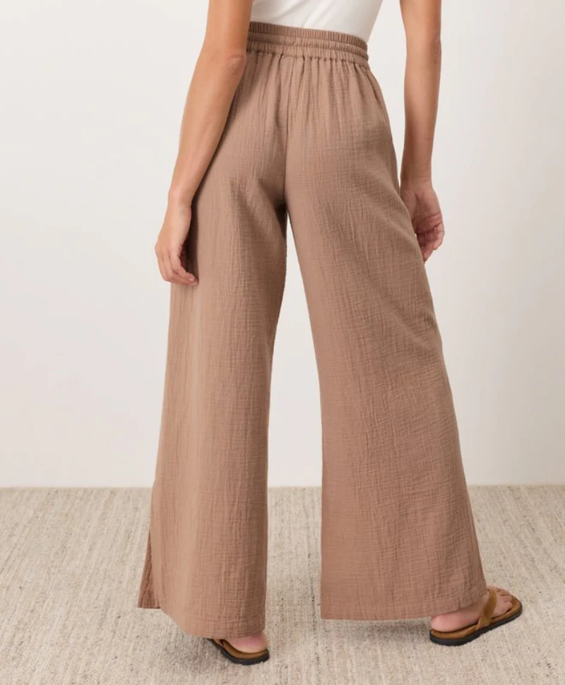 Organic Coastal Double Gauze Split Hem Pant - Image 14