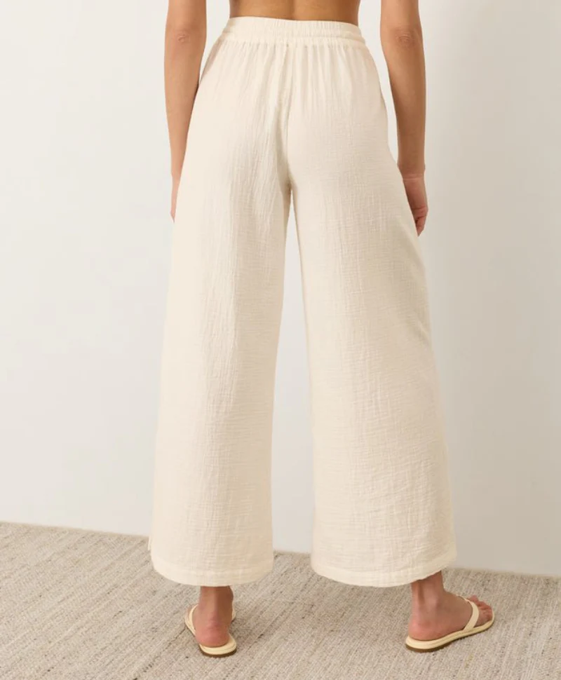 Organic Coastal Double Gauze Split Hem Pant - Image 7
