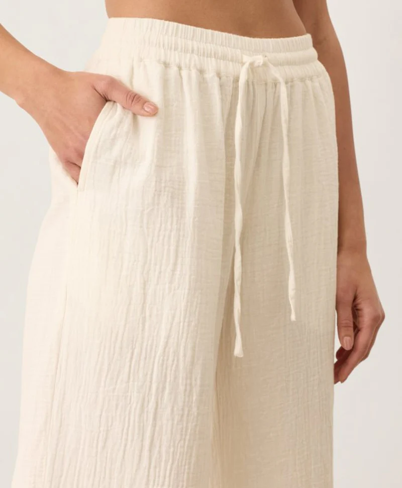 Organic Coastal Double Gauze Split Hem Pant - Image 8